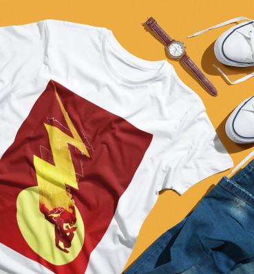 Футболка №12 • Флеш постер • Flash • Мерч • Одяг з супергероями в стилі DC