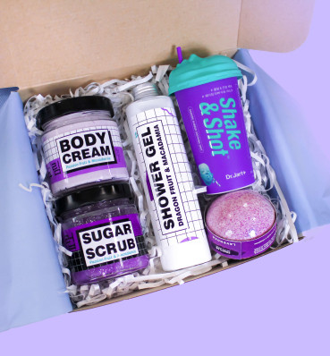 Spa box «Purple weekend» ⦁ Подарунковий бокс для дівчини - набір косметики для догляду за шкірою