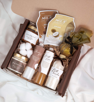 Spa box «Chocolate&Tiramisu» ⦁ Premium ⦁ Подарочный набор уходовой косметики для девушки