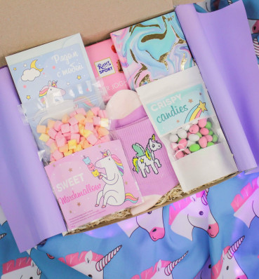 Подарунковий набір «Unicorn box» ⦁ classic ⦁ Подарунок дівчині, подрузі, сестрі, доньці