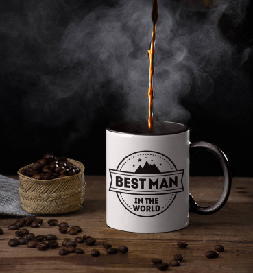 Чашка «The best man in the world» • Подарунок для коханого хлопця, чоловіка. Чашка для кавоману