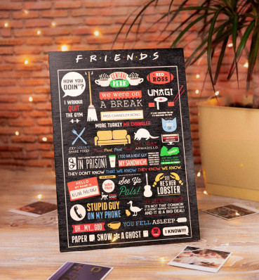 Дерев'яний постер • Сувеніри Друзі • Подарунок для фаната серіалу Friends