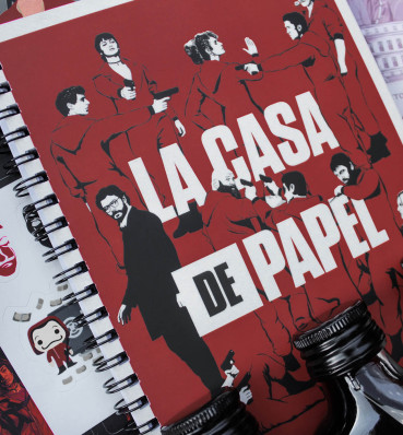 Тематический блокнот • Скетчбук Бумажный Дом • Подарок фанату сериала La Casa de Papel