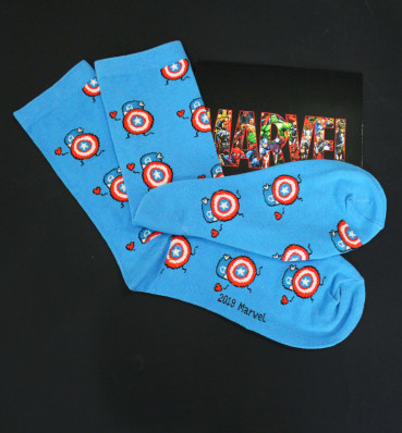 Супергеройські шкарпетки з Капітаном Америка • Одяг Captain America Marvel • Марвел