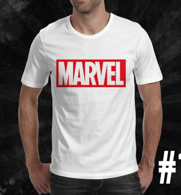 SALE Футболка №1 • Лого Марвел • Одежда с супергероями • Мерч Marvel