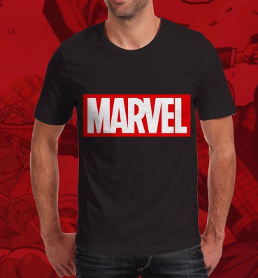 Футболка №1 • Лого Марвел • Одяг з супергероями • Мерч Marvel