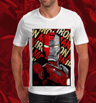 Футболка №6 • Залізна людина постер • Одяг Iron Man Avengers • Мерч Марвел • Marvel
