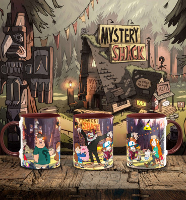 Чашка з персонажами • Горнятко в стилі Гравіті Фолз • Подарунок фанату Gravity Falls