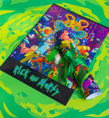 Постер • Плакат з героями • Сувеніри Рік і Морті • Подарунки Rick and Morty