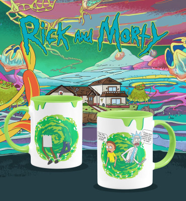 Чашка №4 • Всесвіт, де вони просто принт на чашці • Кружка Рік і Морті • Горнятко в стилі Rick and Morty
