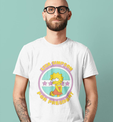 Футболка №3 • Lisa for president • Мерч • Одяг за мультсеріалом • Сімпсони • The Simpsons