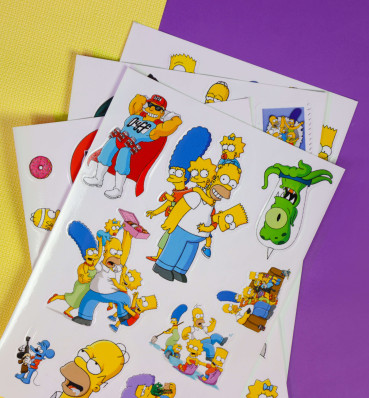 Стікерпак • Набір наліпок за мультсеріалом • Сімпсони • Подарунки • The Simpsons