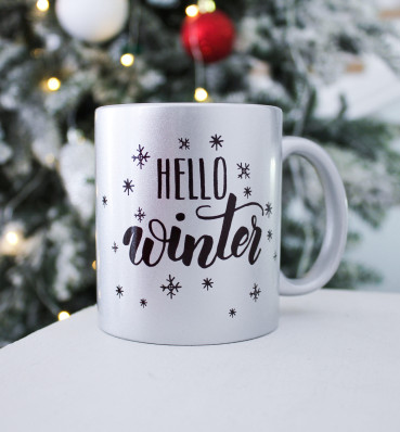 Чашка «Hello Winter» • Мила дизайнерська кружка. Універсальний подарунок на Новий Рік