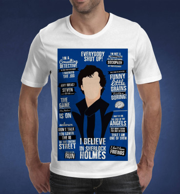 Футболка №4 • Poster • Одяг за серіалом Шерлок • Мерч • Sherlock