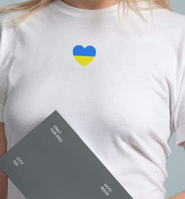 Футболка №9 • Сердце патриота • Одежда Украина • Мерч и подарки • Ukraine