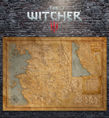 Мапа по всесвіту Відьмака ║ Witcher ║ Подарункові сувеніри
