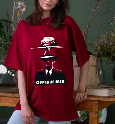 Футболка OVERSIZE №4 • Oppenheimer ⦁ Мерч Оппенгеймер ⦁ Одежда в стиле фильма с Киллианом Мёрфи