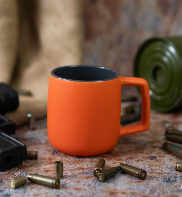 Помаранчева чашка з логотипом Терористів ⦁ Атрибутика та сувеніри Counter-Strike • Подарунки у стилі гри Контр-Страйк