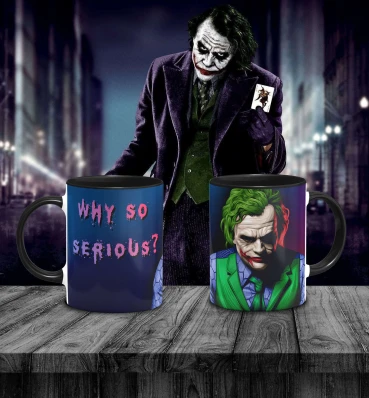 Чашка з Джокером ⦁ Why serious? ⦁ Joker ⦁ Горнятко в стилі всесвіту DC ⦁ Подарунки ДС