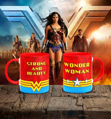 Чашка с Чудо-женщиной. Кружка с супергероем вселенной DC