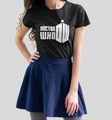 Футболка №5 • Логотип • Доктор Кто • Мерч • Одежда в стиле Doctor Who