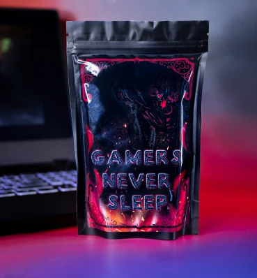 Упаковка кави "Gamers never sleep" • Їжа у стилі гри Дота 2 • Сувеніри на подарунок фанату ігор