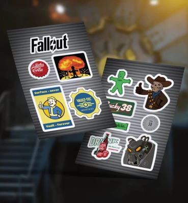 Стікерпак Fallout ⦁ Набір наліпок за грою Фолаут ⦁ Подарунок геймеру