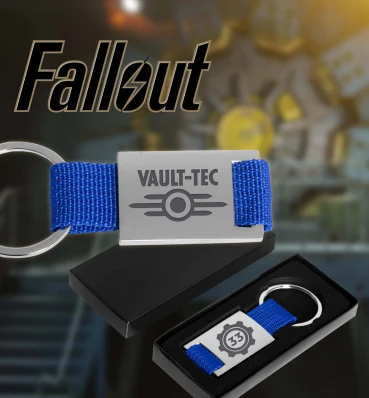 Брелок на ключі зі сховища Vault-Tec ⦁ Атрибутика Fallout ⦁ Подарунки для геймера та фаната гри Фолаут