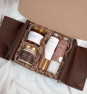 Spa box «Chocolate&Tiramisu» ⦁  Подарунковий бокс для дівчини - набір косметики для догляду за шкірою