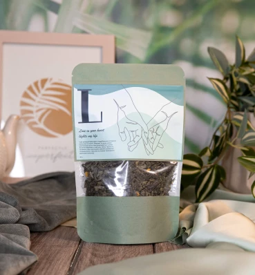 Зелений листовий чай «Love you» ⦁ Сувеніри та солодощі ⦁ Романтичний подарунок для жінки чи чоловіка