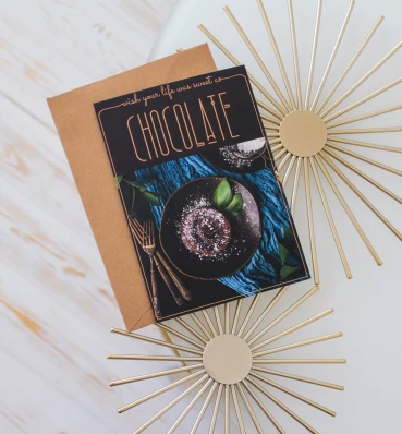 Открытка «Chocolate» • Праздничные сувениры и атрибутика • Универсальный подарок на День Рождения