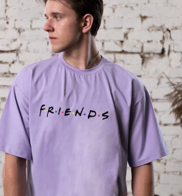 Футболка OVERSIZE №5 • Логотип • Одяг Друзі • Подарунок для фаната серіалу Friends