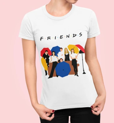 Футболка №13 • Арт с персонажами • Одежда Друзья • Подарок фанату сериала Friends