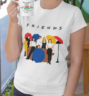 Футболка №13 • Арт с персонажами • Одежда Друзья • Подарок фанату сериала Friends