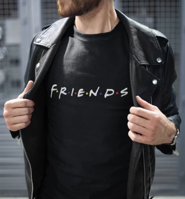 Футболка №5 • Логотип • Одежда Друзья • Подарок фанату сериала Friends