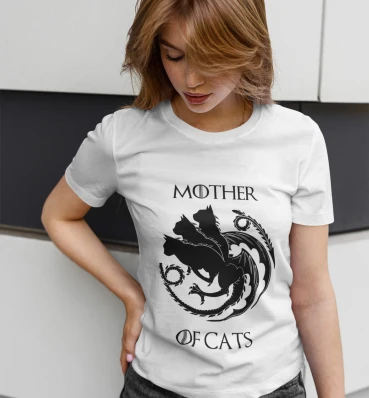 Футболка №5 • Mother of cats • Игра Престолов