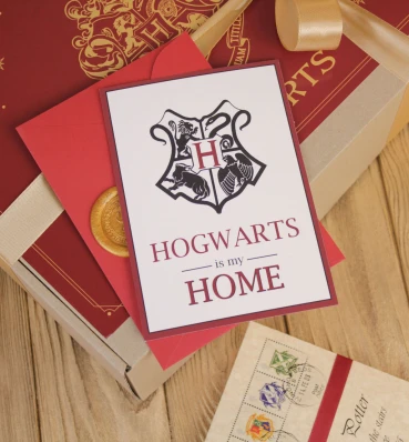 Открытка Hogwarts is my home ⚡️ Гарри Поттер