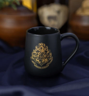 Чашка деколь Hogwarts чёрная ⚡️ Кружка Гарри Поттер ⚡️ Подарки Хогвартс ⚡️ Harry Potter