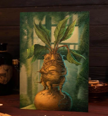 Дерев'яний постер Мандрагора ⚡️ Плакат Harry Potter ⚡️ Подарунок Гаррі Поттер