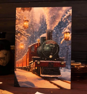 Деревянный постер Hogwarts Express ⚡️ Плакат Harry Potter ⚡️ Подарок Гарри Поттер  