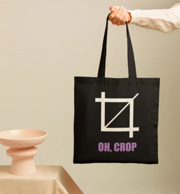 Шоппер №7 • OH Crop • Мерч для иллюстратора или дизайнера • Стильная дизайнерская эко-сумка