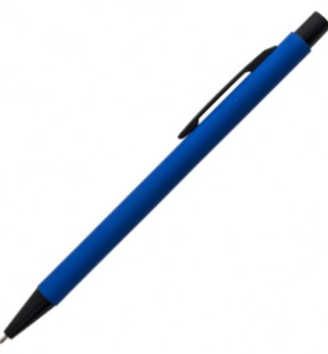Ручка шариковая металлическая с прорезиненной поверхностью