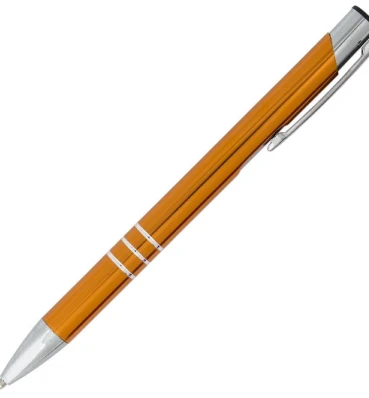 Ручка металлическая шариковая с насечками
