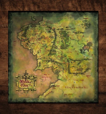 Карта Средиземья • Сувениры Властелин Колец • Подарки в стиле The Lord of the Rings