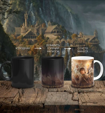 Магічна термо-чашка з персонажами ⦁ Кружка Володар Перснів • The Lord of the Rings