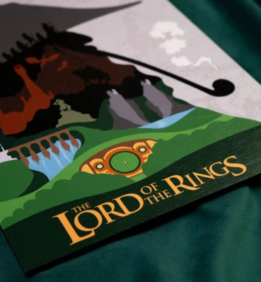 Деревянный постер в стиле Властелина Колец ⦁ Плакат Lord of the Rings ⦁ Подарок фанату фильма и книги