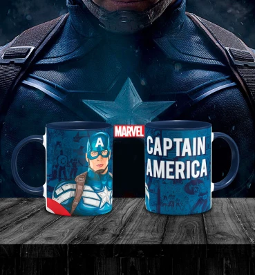 Чашка Капитан Америка ⦁ Кружка Captain America ⦁ Подарок фанату Марвел ⦁ Marvel