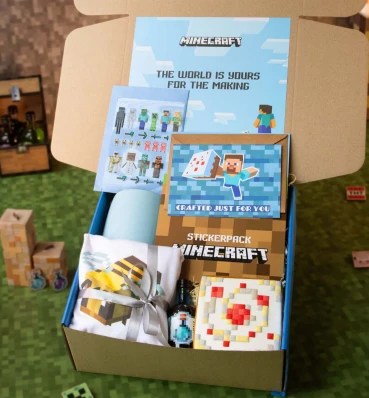 Бокс Minecraft • Blue Edition • Подарочный набор по игре Майнкрафт
