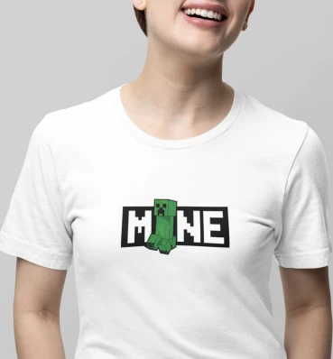 Футболка №10 • Mine • Одежда для фанатов игры Майнкрафт • Мерч Minecraft для геймеров