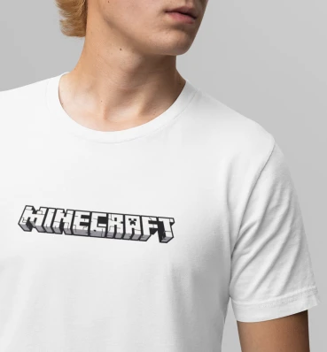 Футболка №11 • Логотип • Одежда для фанатов игры Майнкрафт • Мерч Minecraft для геймеров